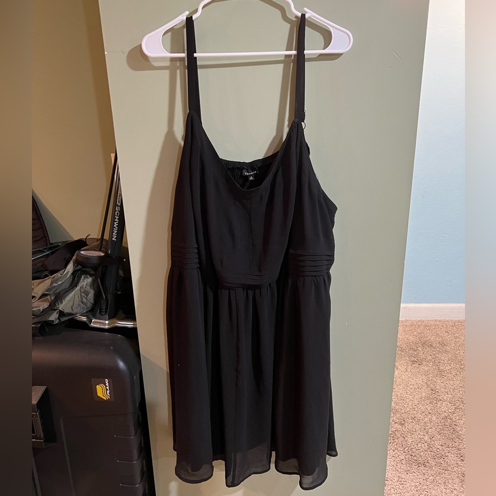 Short Flowy Black Tank Top Dress